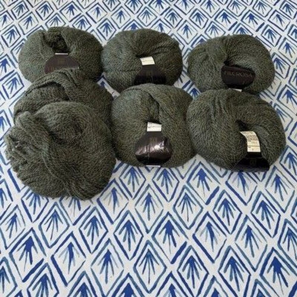 Lot of 5 Mohair Blend Yarn Forest Green 50g 82 yds Each Plus Bonus Filcrosa